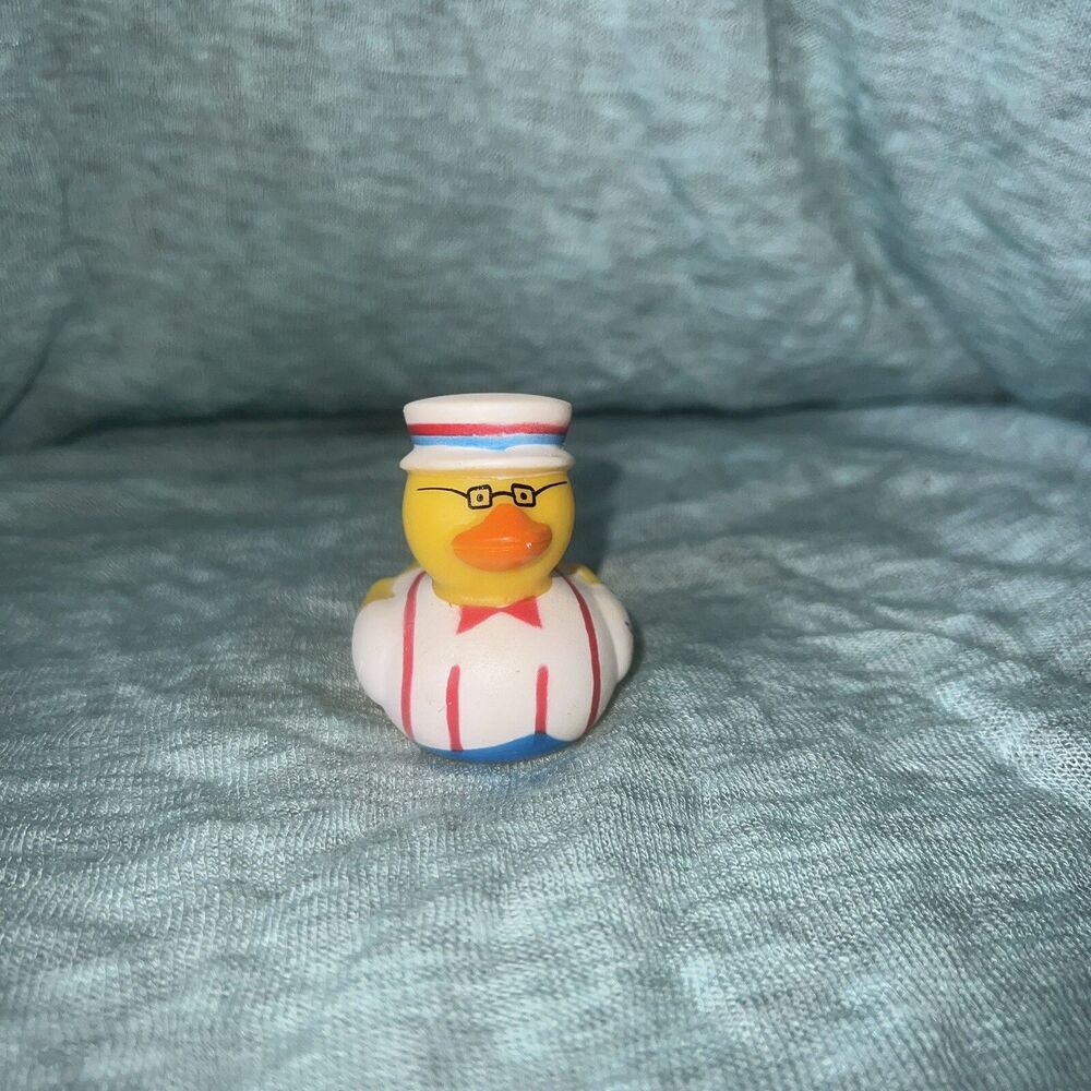 Fountain Parlor Host Rubber Duck 2”, Bath Toy, Jeep